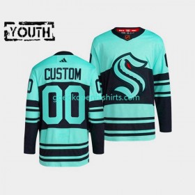 Seattle Kraken Custom Adidas 2022-2023 Reverse Retro Blauw Authentic Shirt - Kinderen